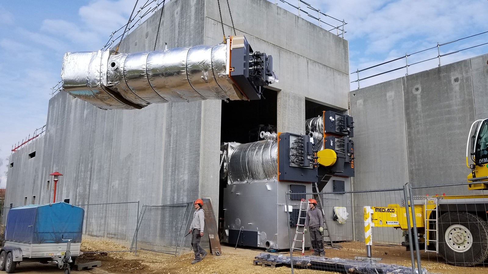 Installation de 2 chaudières biomasse pour le chauffage urbain